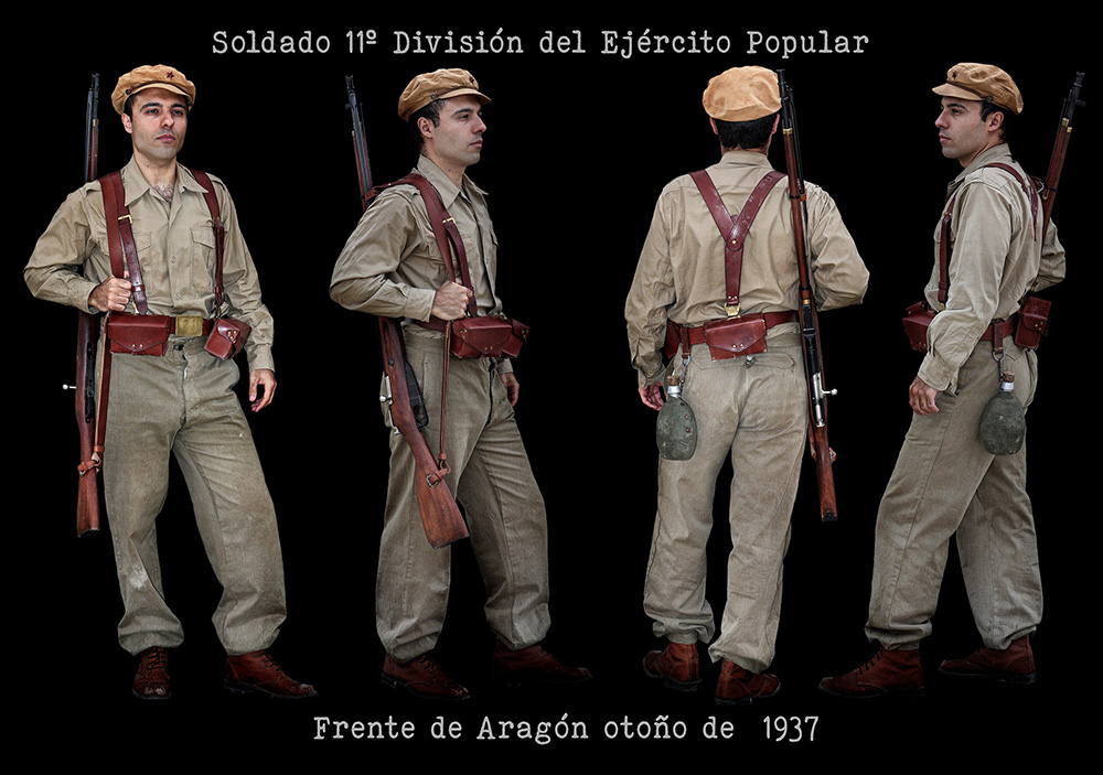 Soldado 11º División del Ejército Popular. Frente de Aragón otoño de 1937