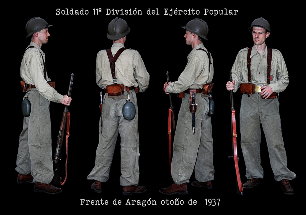 Soldado 11º División del Ejército Popular. Frente de Aragón otoño de 1937